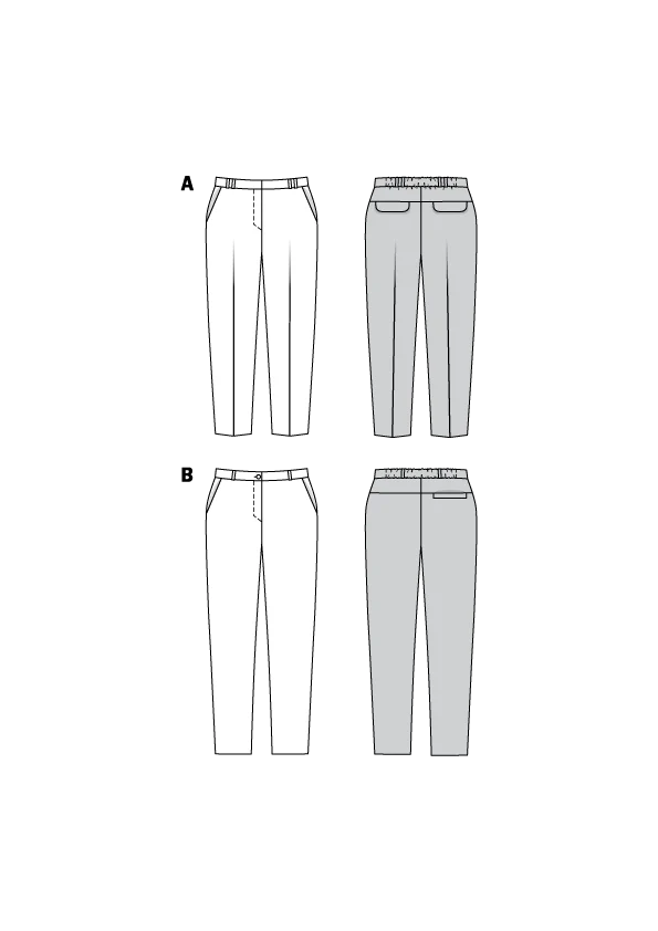 Burda Pattern 6309 Women's back elastic pants - Image 4