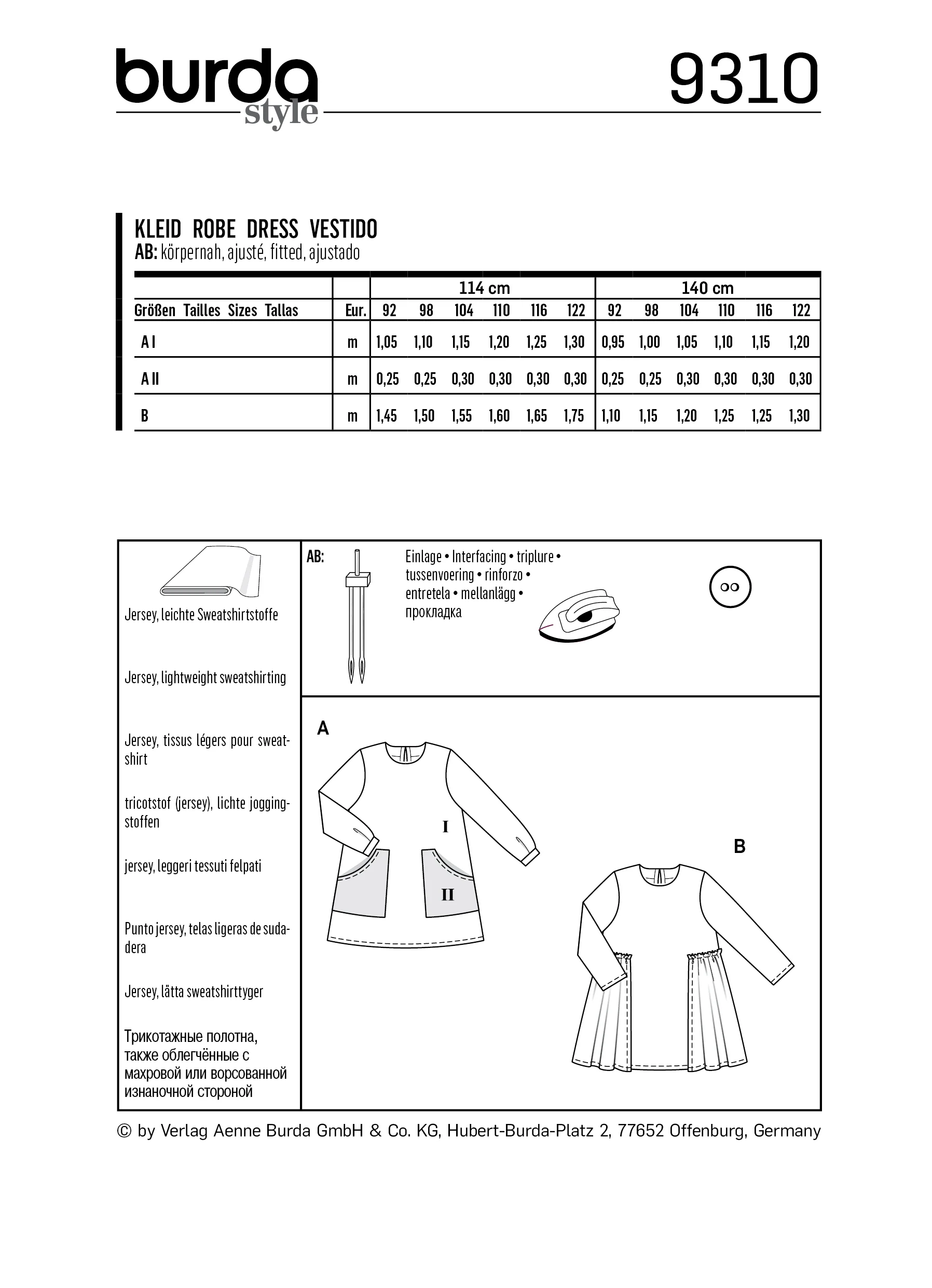 Burda Pattern 9310 Child Dress - Image 4