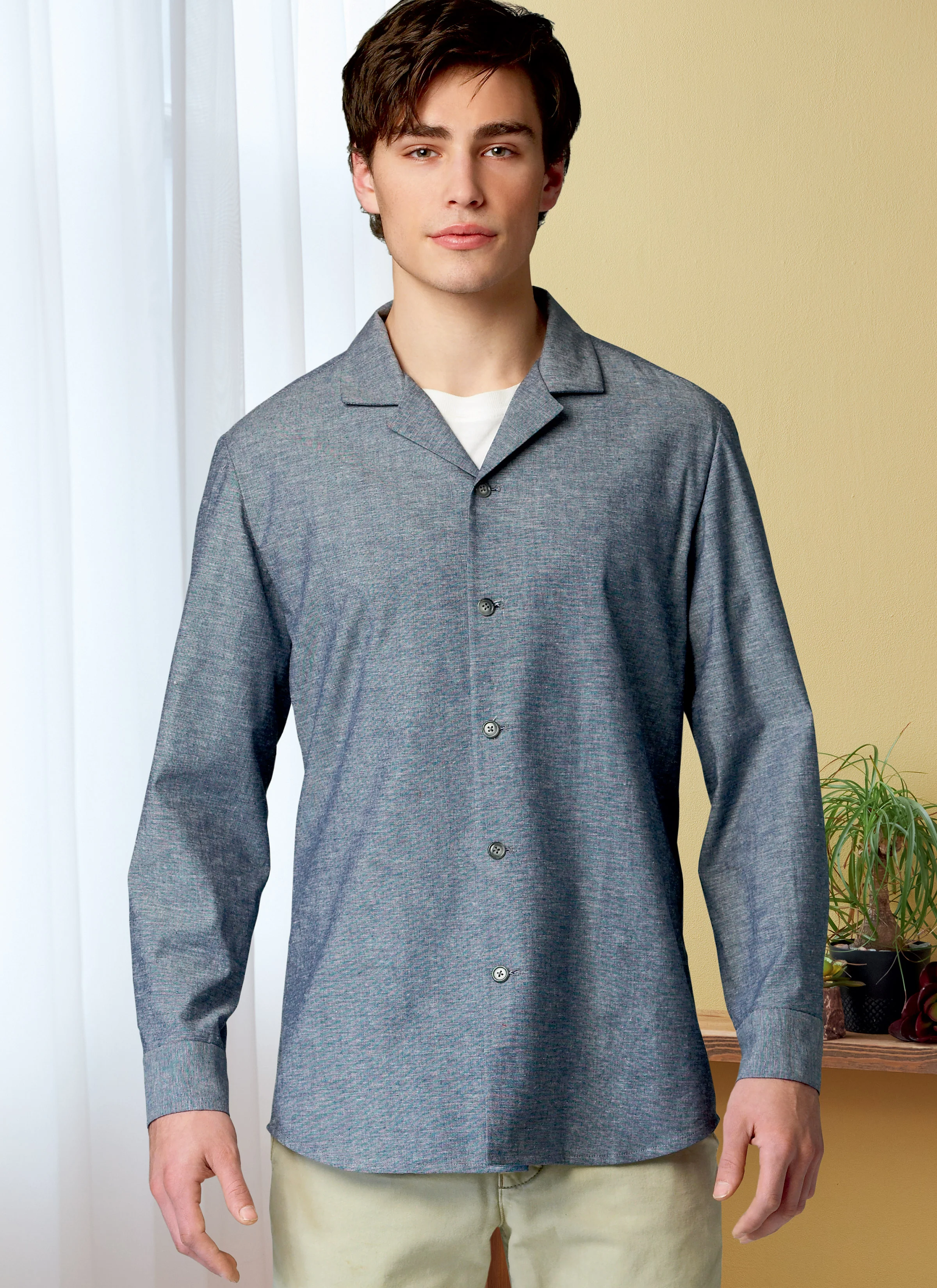 Butterick Pattern B6846 Unisex Button-Down Shirts - Image 4