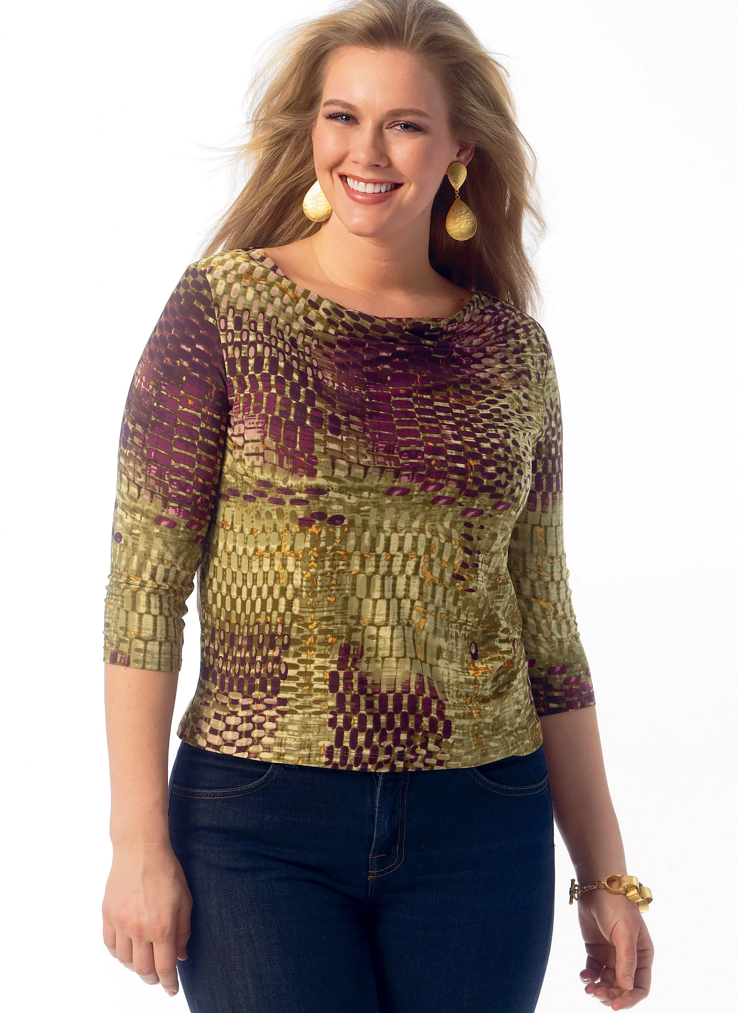 Butterick Pattern B6847 Misses' Cowl-Neck Tops - Image 3