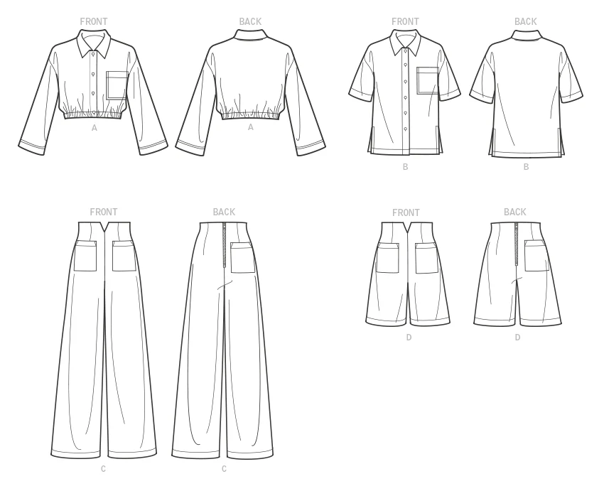 Butterick Pattern B6880 Misses' Shirts, Pants and Shorts - Image 6