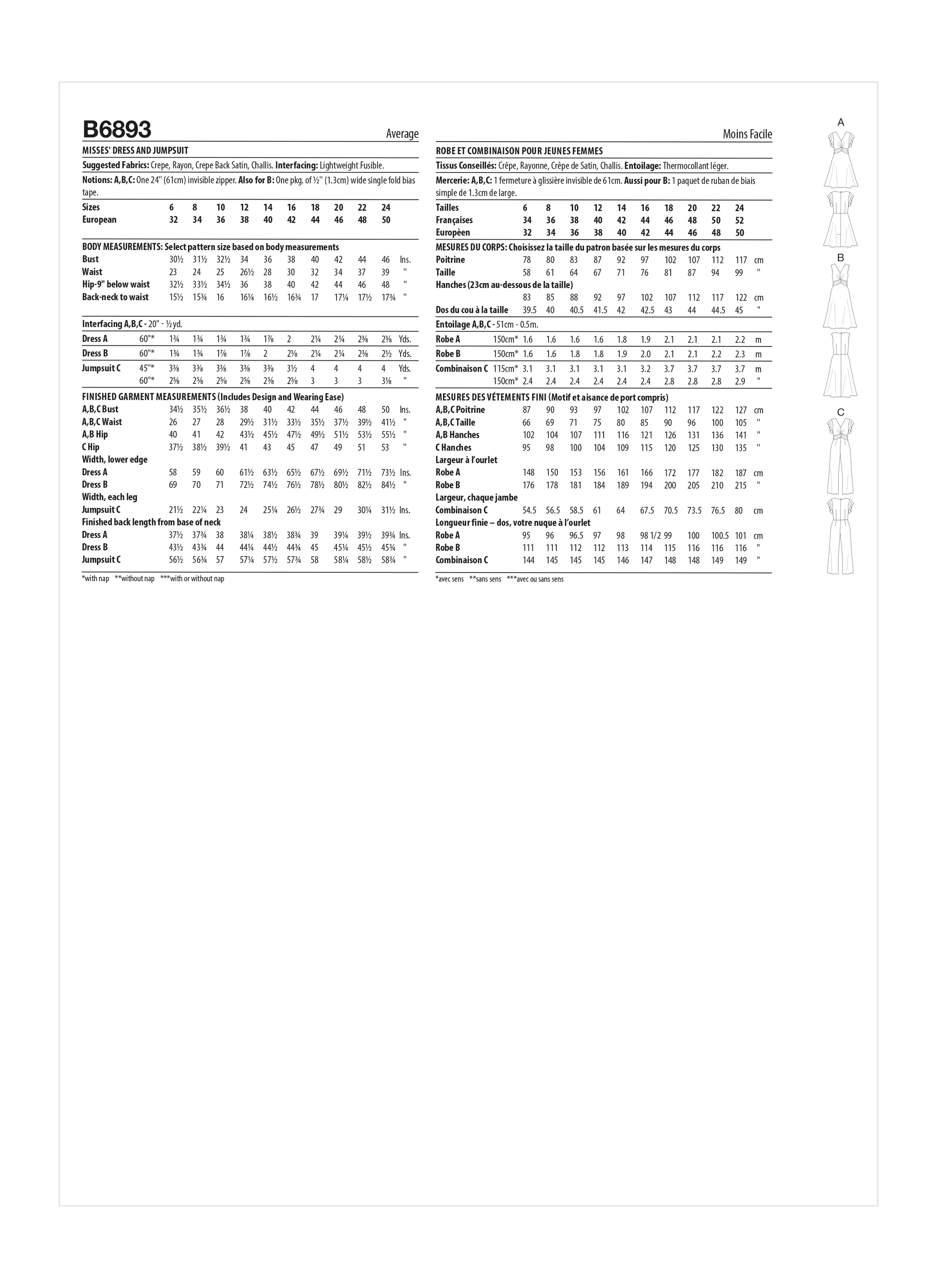 Butterick Pattern B6893 Misses' Dress and Jumpsuit - Image 9