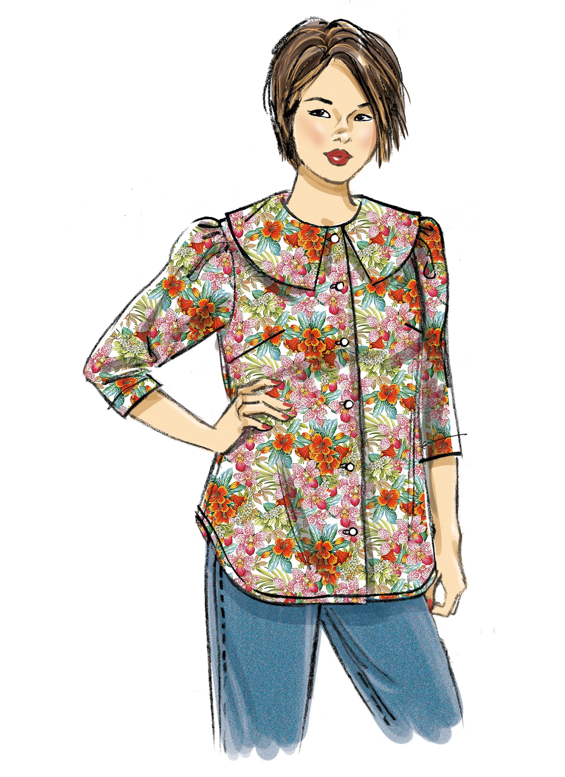 Butterick Pattern B6896 Women's Top - Image 6