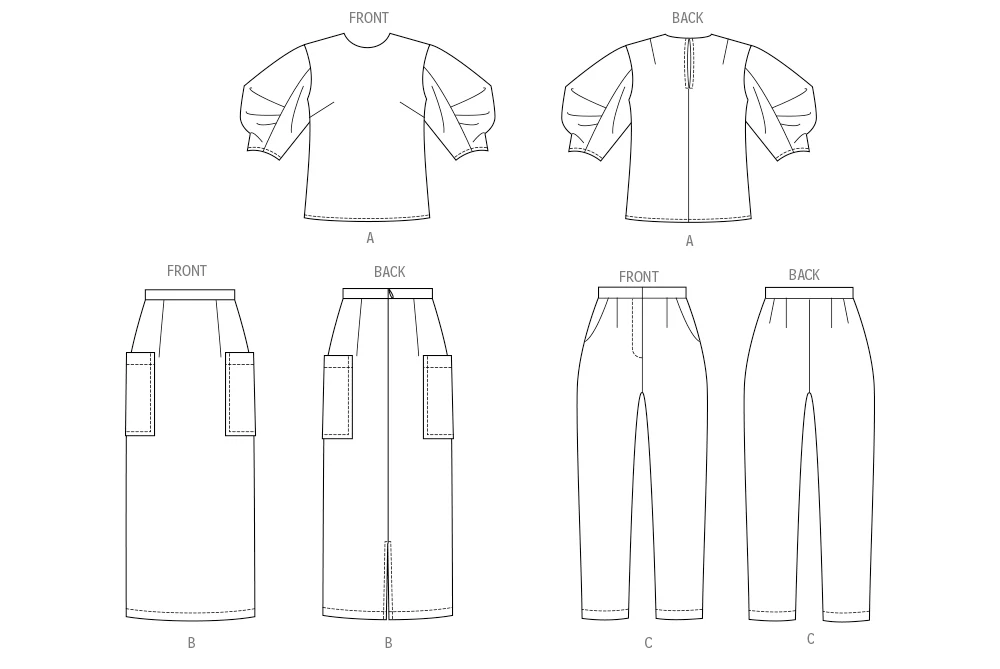 Butterick Pattern B7002 Misses’ and Women's Top, Skirt and Pants - Image 10