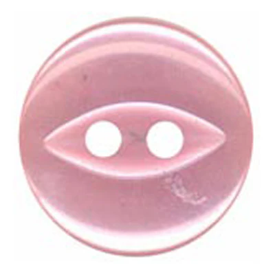 Sullivans Plastic Button 2 Hole, Pink - 14mm