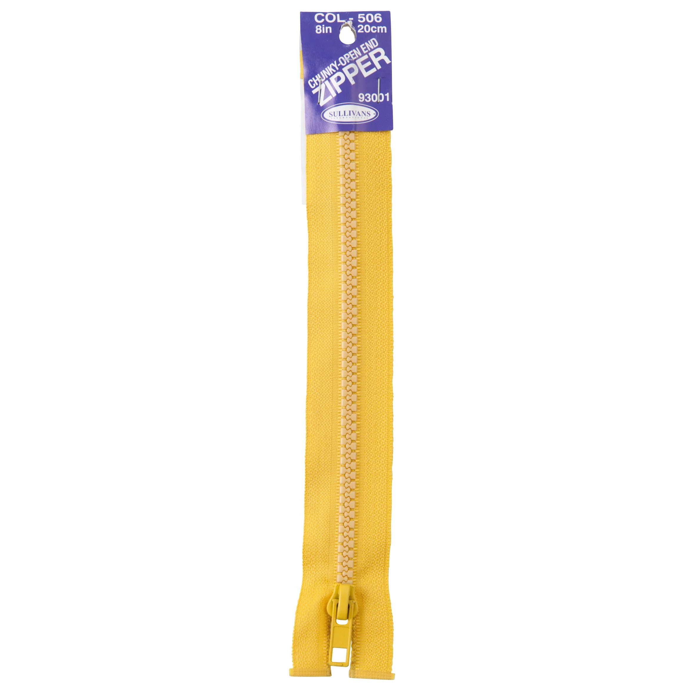 Chunky Open End Zip, Gold