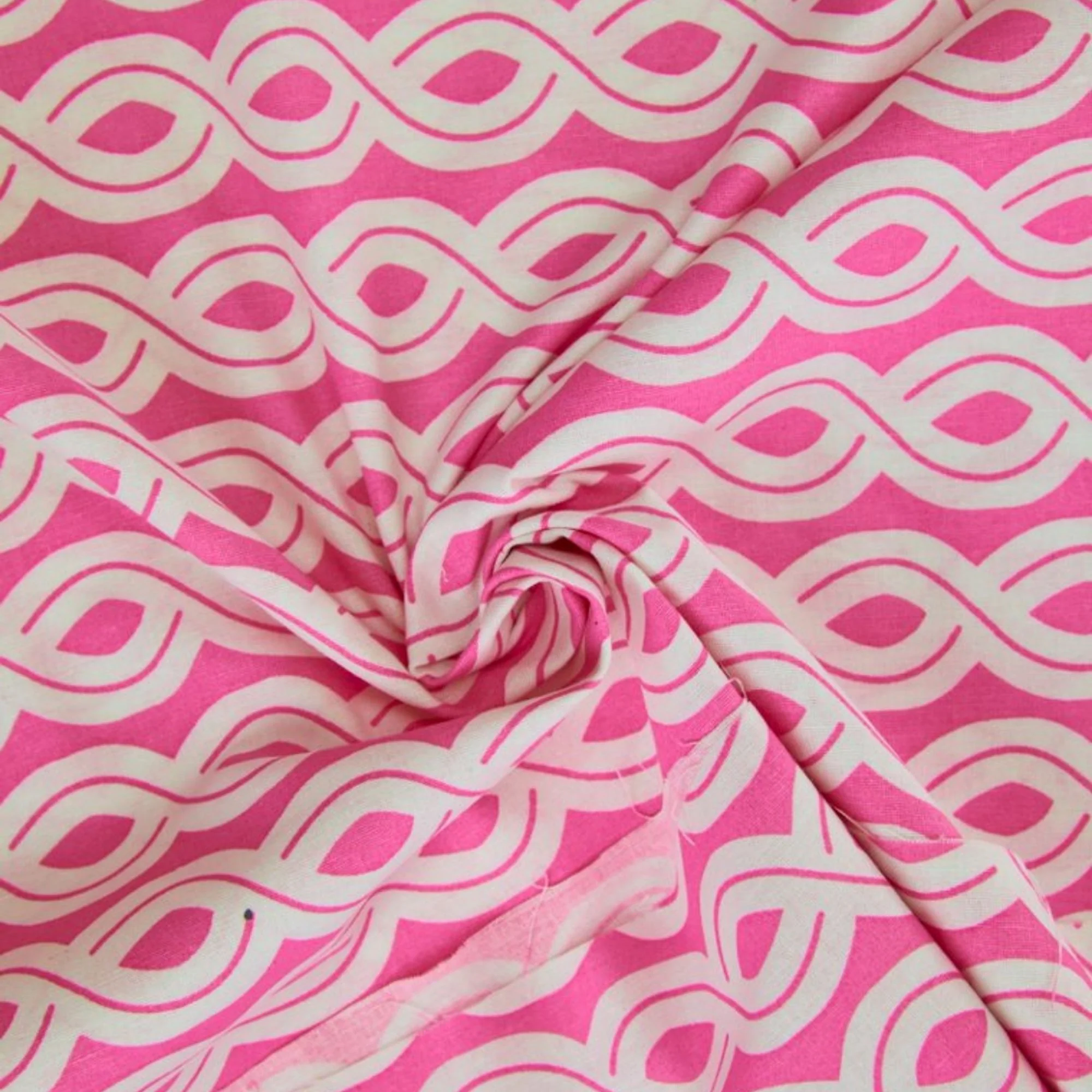 Sunny Vibe Fabric, Ropes Pink- Width 112cm - Image 2