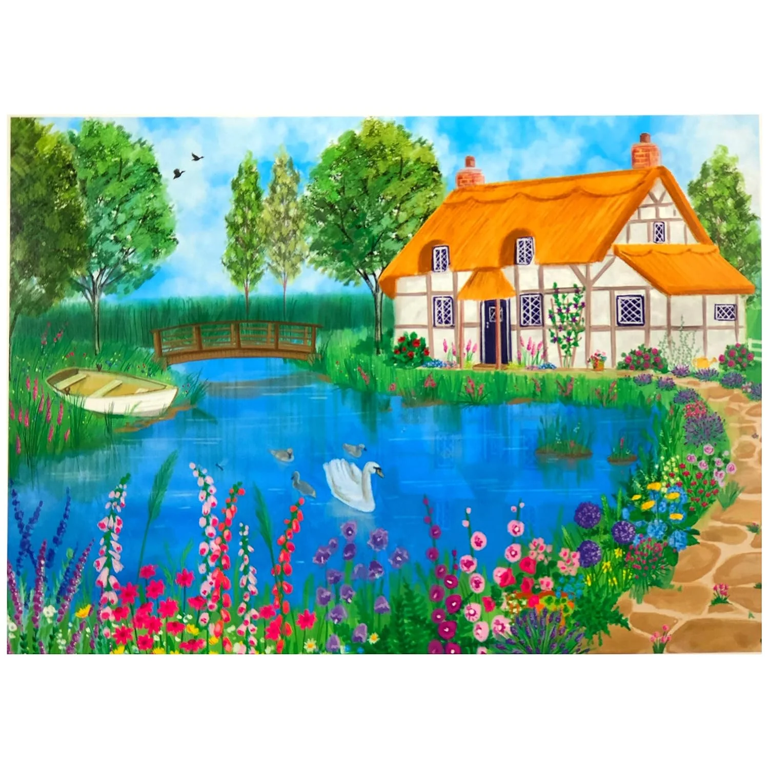 Cottage on the AU Sable River Jigsaw Puzzle, 1000-Piece - Image 2