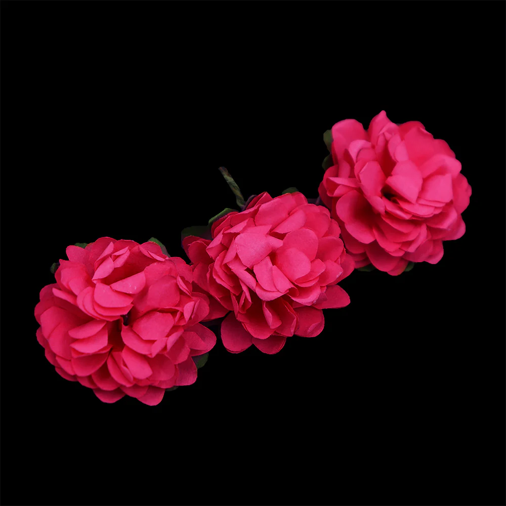 Crafty Bitz Flower with Stem, Hot Pink- 6pk - Image 2