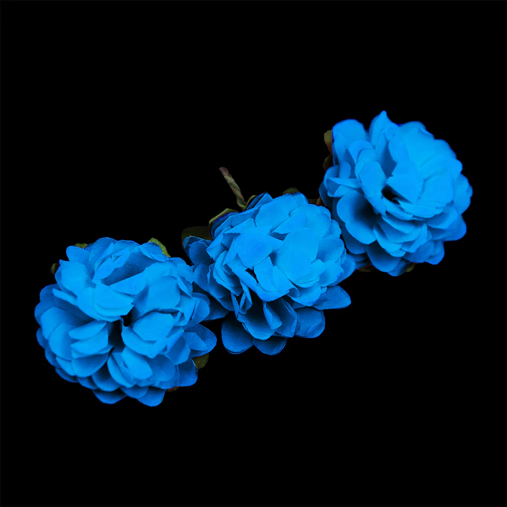 Crafty Bitz Flower with Stem, Pale Blue- 6pk - Image 2
