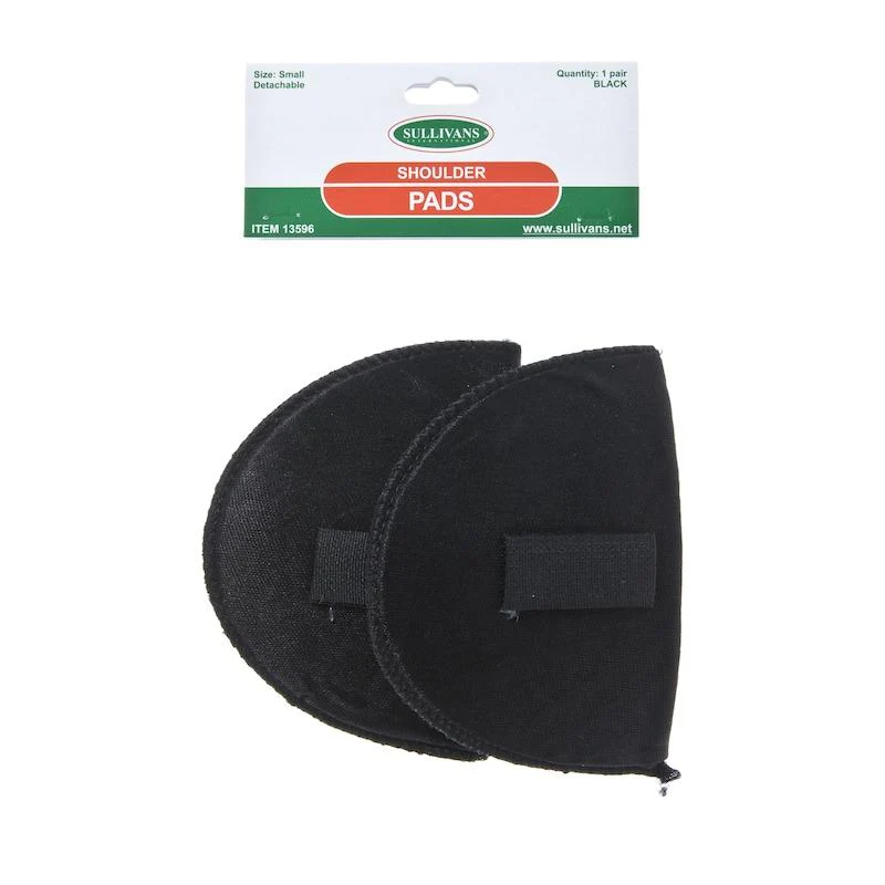 Sullivans Detachable Shoulder Pads, Covered Size Small- Black