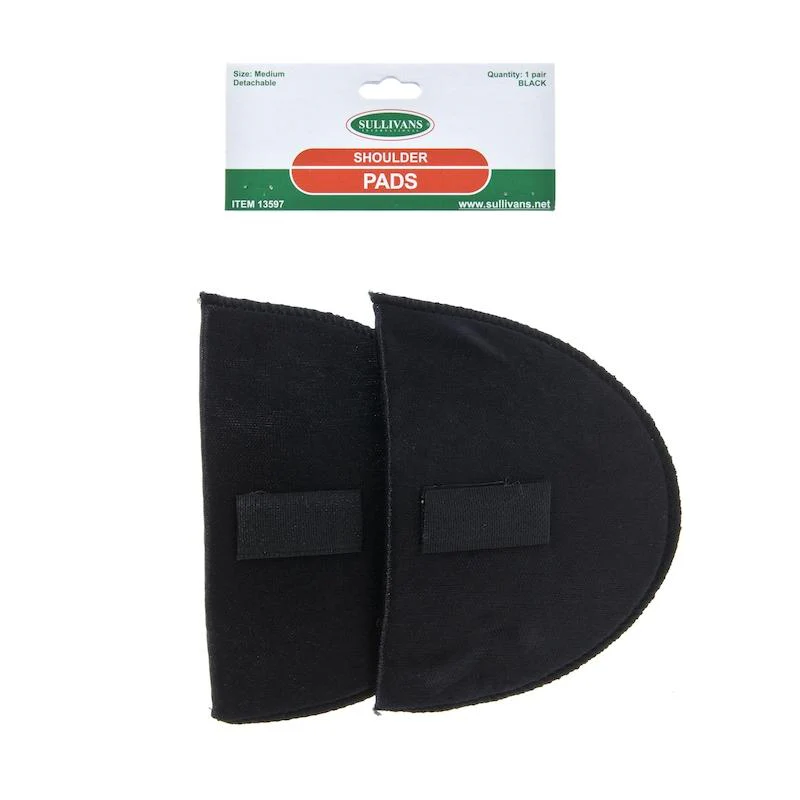 Sullivans Detachable Shoulder Pads, Medium- Black