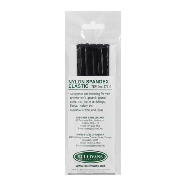 Sullivans Elastic, Black- 3 mm - Image 3