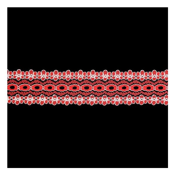 Sullivans Lace Eyelet, Red- 35mm x 5m - Image 3