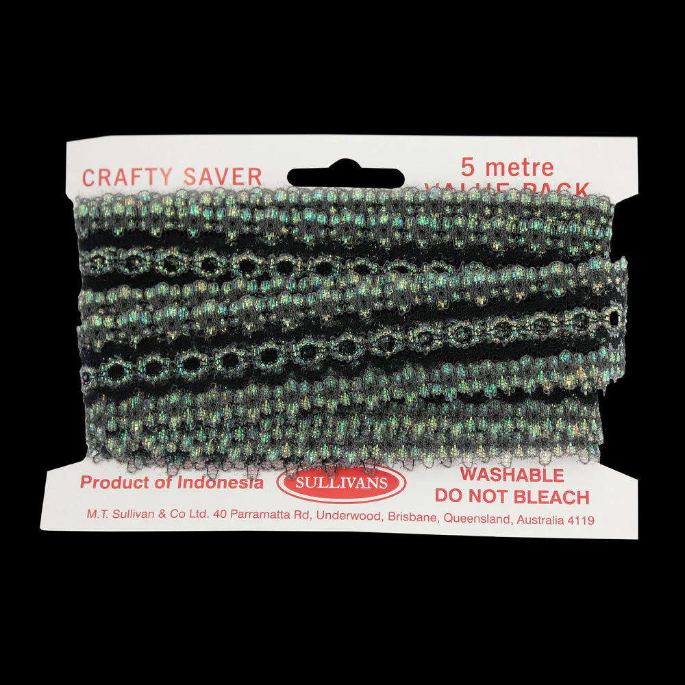 Sullivans Opal Lace Eyelet, 35mmx5m - Image 15