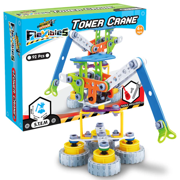 Construct It Flexibles, Tower Crane- 92pc - Image 3