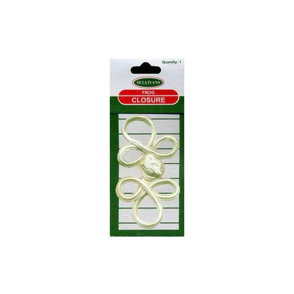 Sullivans Frog Closures, Cream- 77 mm x 35 mm