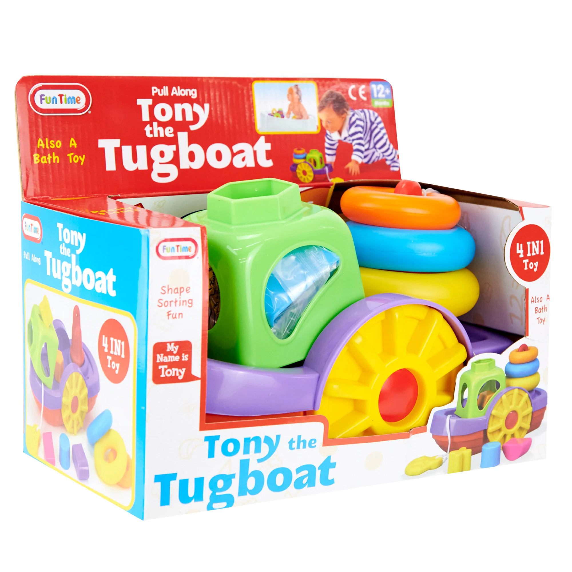 Funtime Pull Along Tony The Tugboat - Image 2