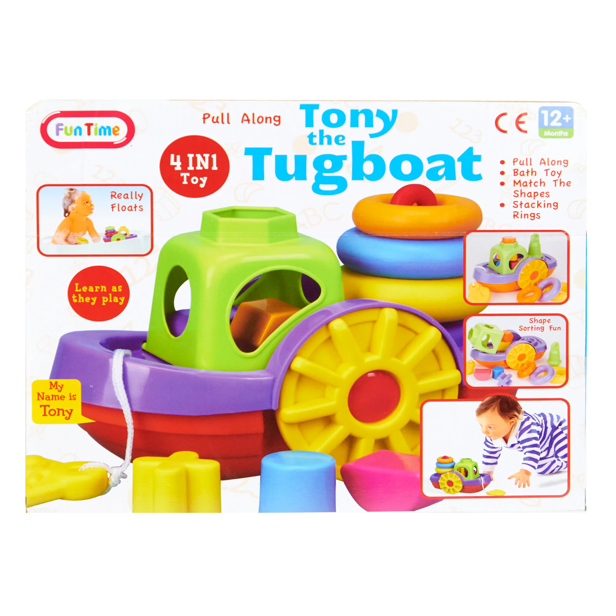 Funtime Pull Along Tony The Tugboat - Image 3