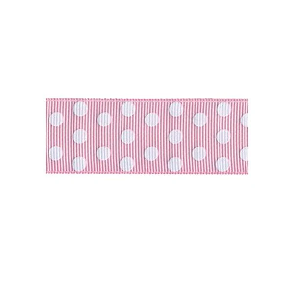 Sullivans Grosgrain, Dots Light Pink- 25mmx4m