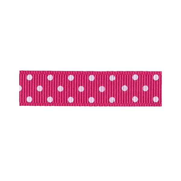 Sullivans Ribbon Organza, Dots Hot Pink- 13mm