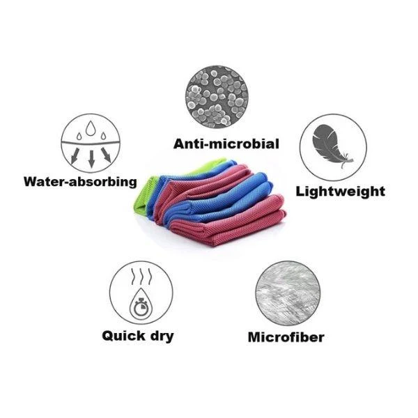 Gym Cooling Towels, Assorted Colours- 100x30cm - Image 3