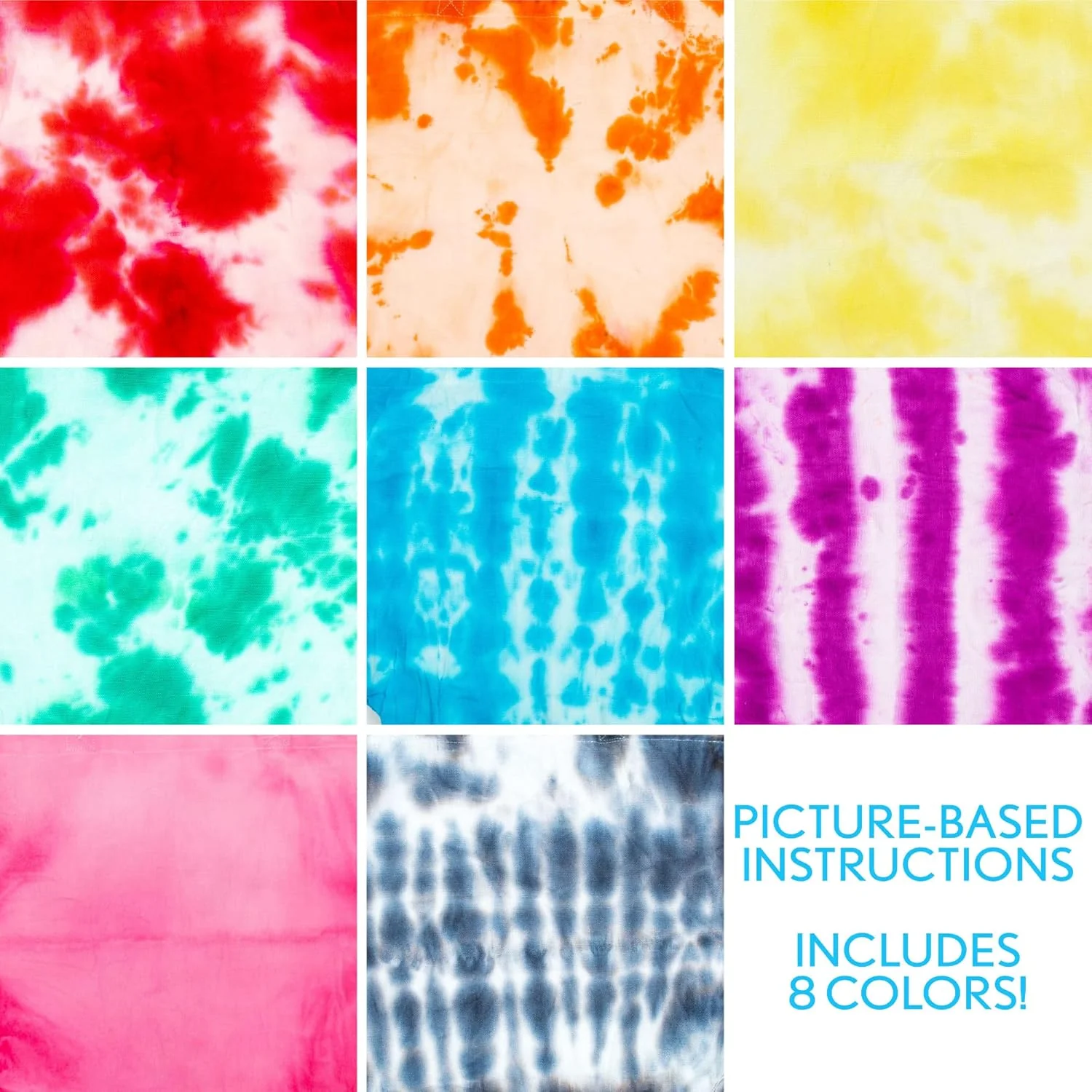 Just My Style Neon Midnight Tie Dye DIY Kit 8 Bottles - Image 3