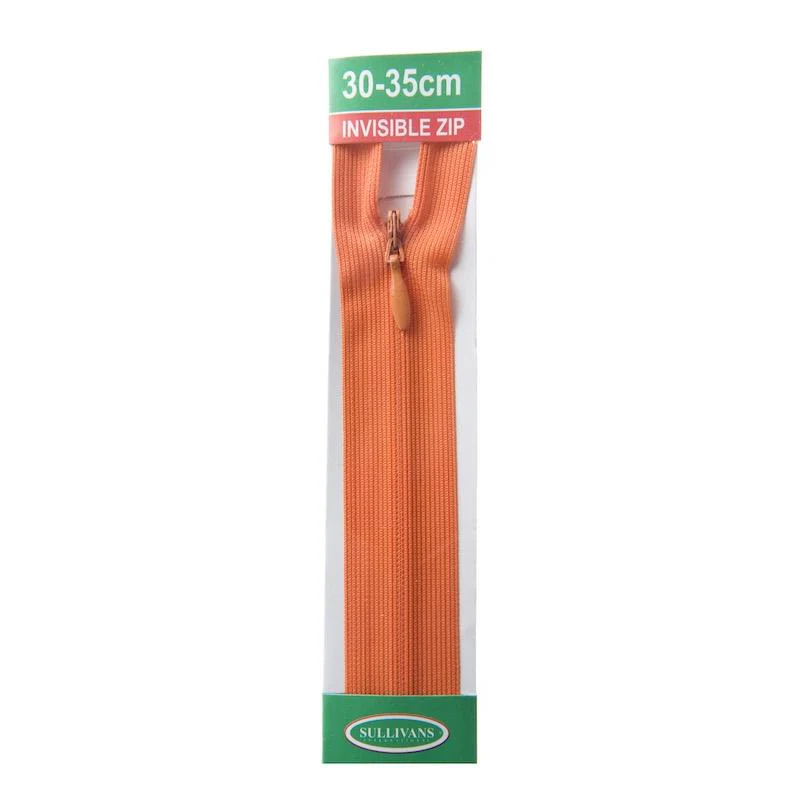 Sullivans Invisible Zip, Orange - Image 2