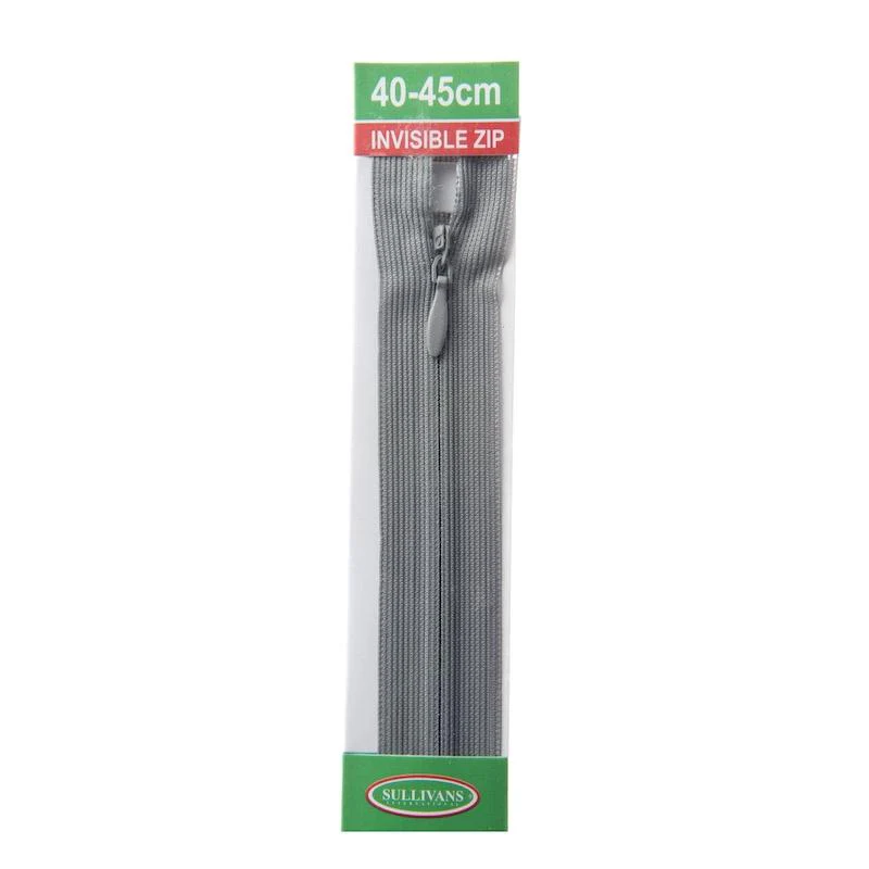 Sullivans Invisible Zip, Pearl Grey - Image 2