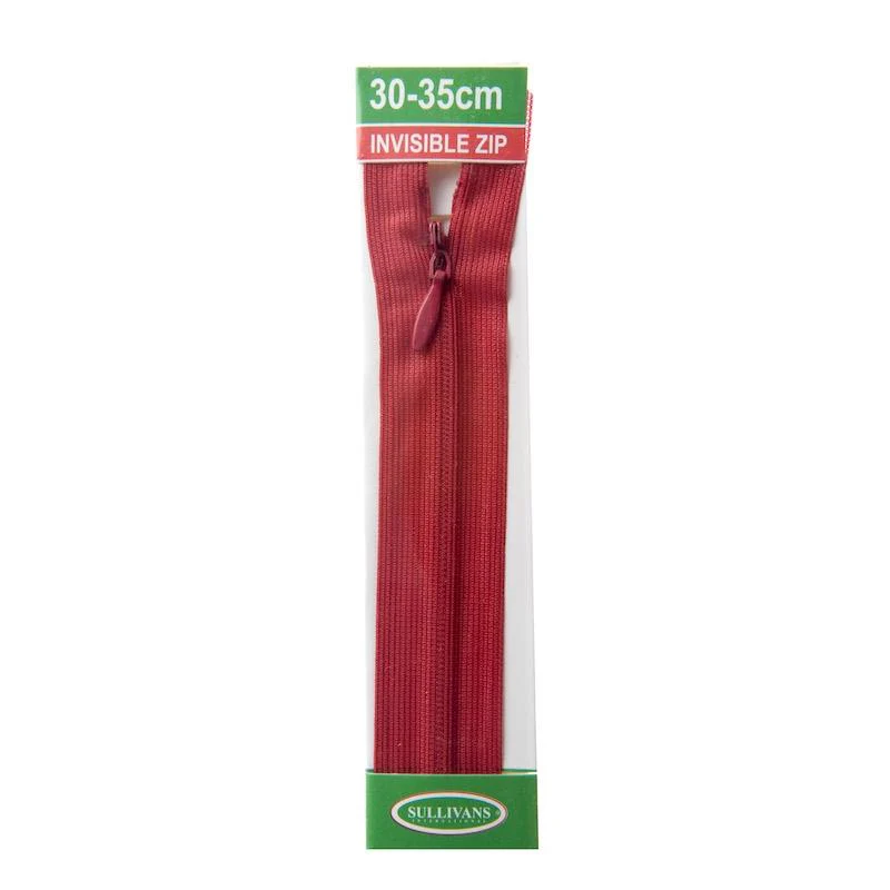 Sullivans Invisible Zip, Red - Image 2