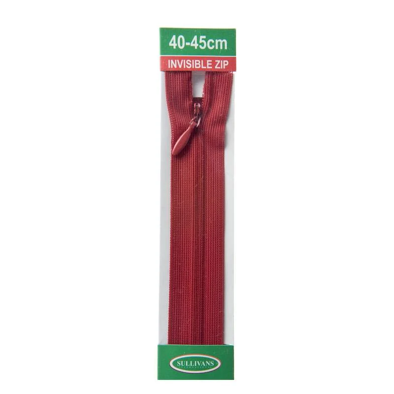 Sullivans Invisible Zip, Red - Image 3