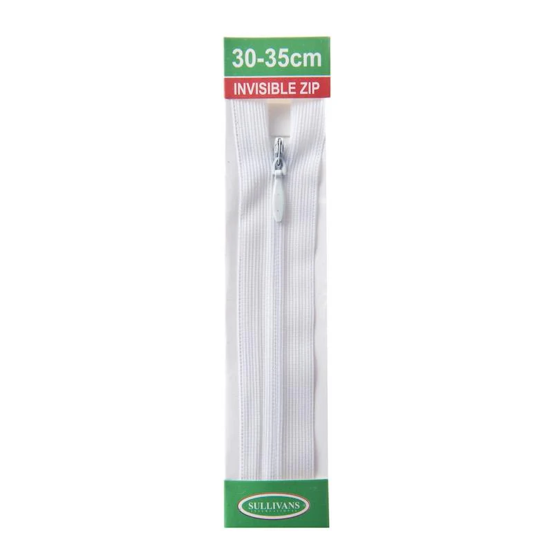 Sullivans Invisible Zip, White - Image 2