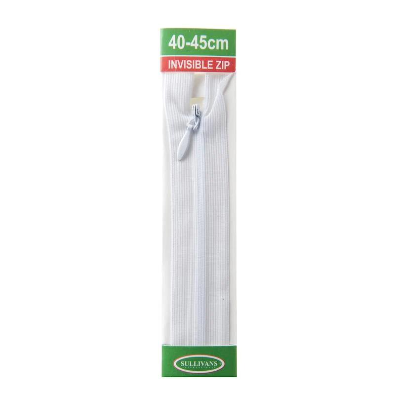Sullivans Invisible Zip, White - Image 3