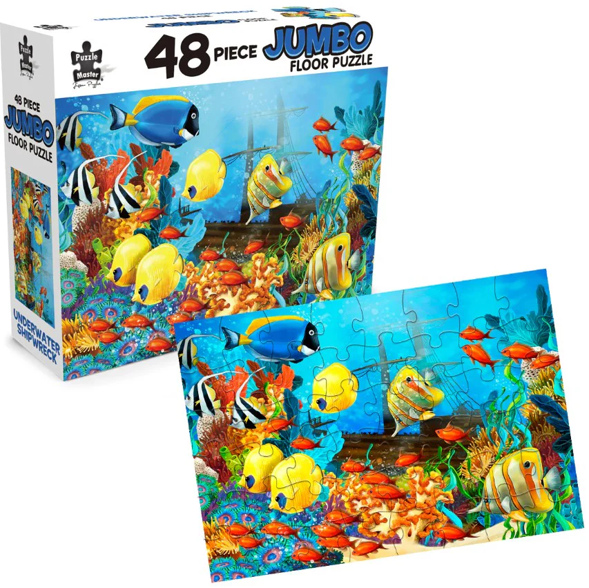 48-Piece Jumbo Floor Jigsaw Puzzle, Underwater Shipwreck - Image 2