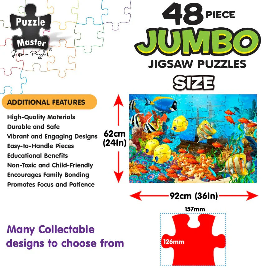 48-Piece Jumbo Floor Jigsaw Puzzle, Underwater Shipwreck - Image 6