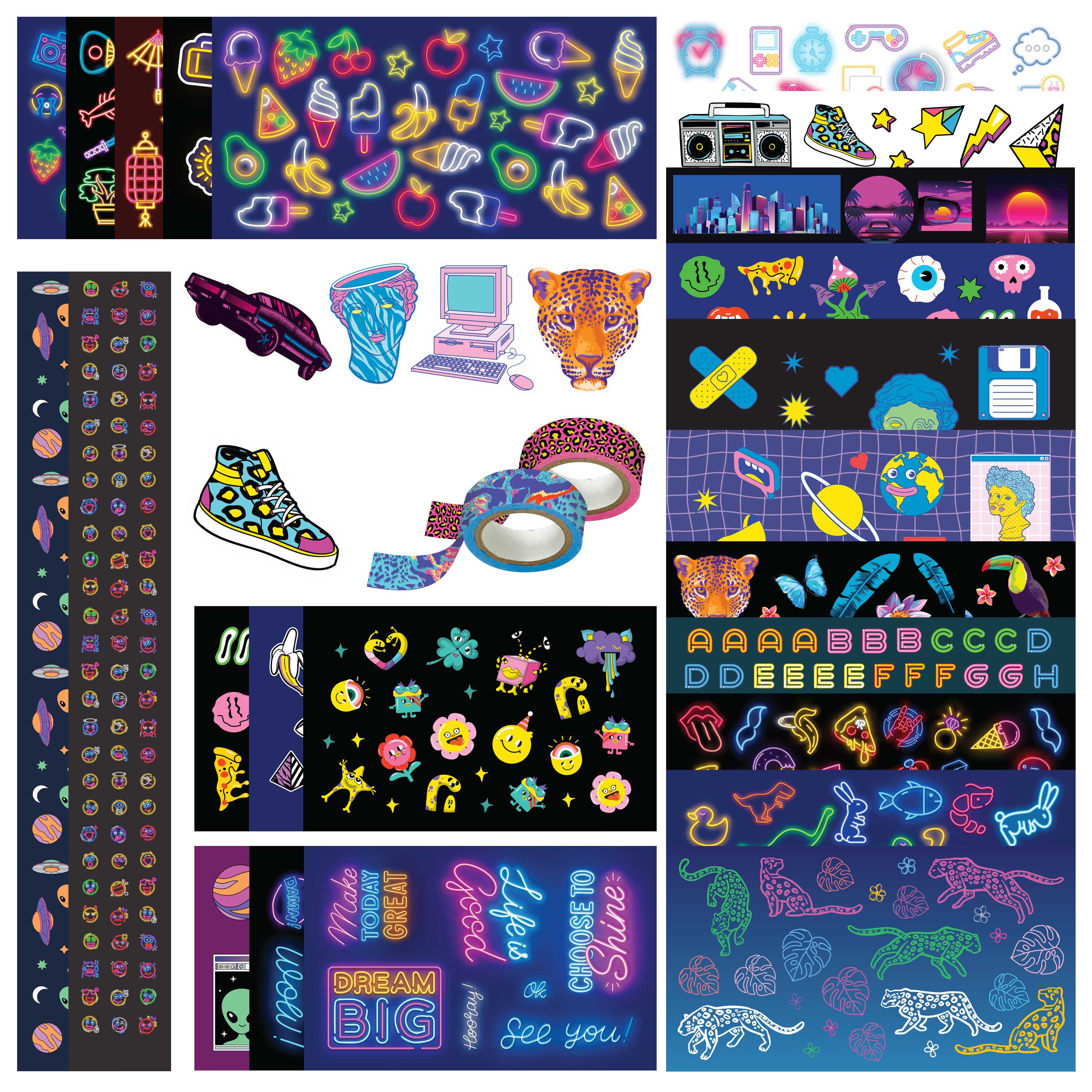 Kaleidoscope Sticker Bomb Studio Neon - Image 2