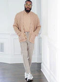 KnowMe Pattern Me2105 Men's Knit Turtleneck and Cardigan - Image 4