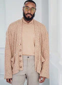 KnowMe Pattern Me2105 Men's Knit Turtleneck and Cardigan - Image 5