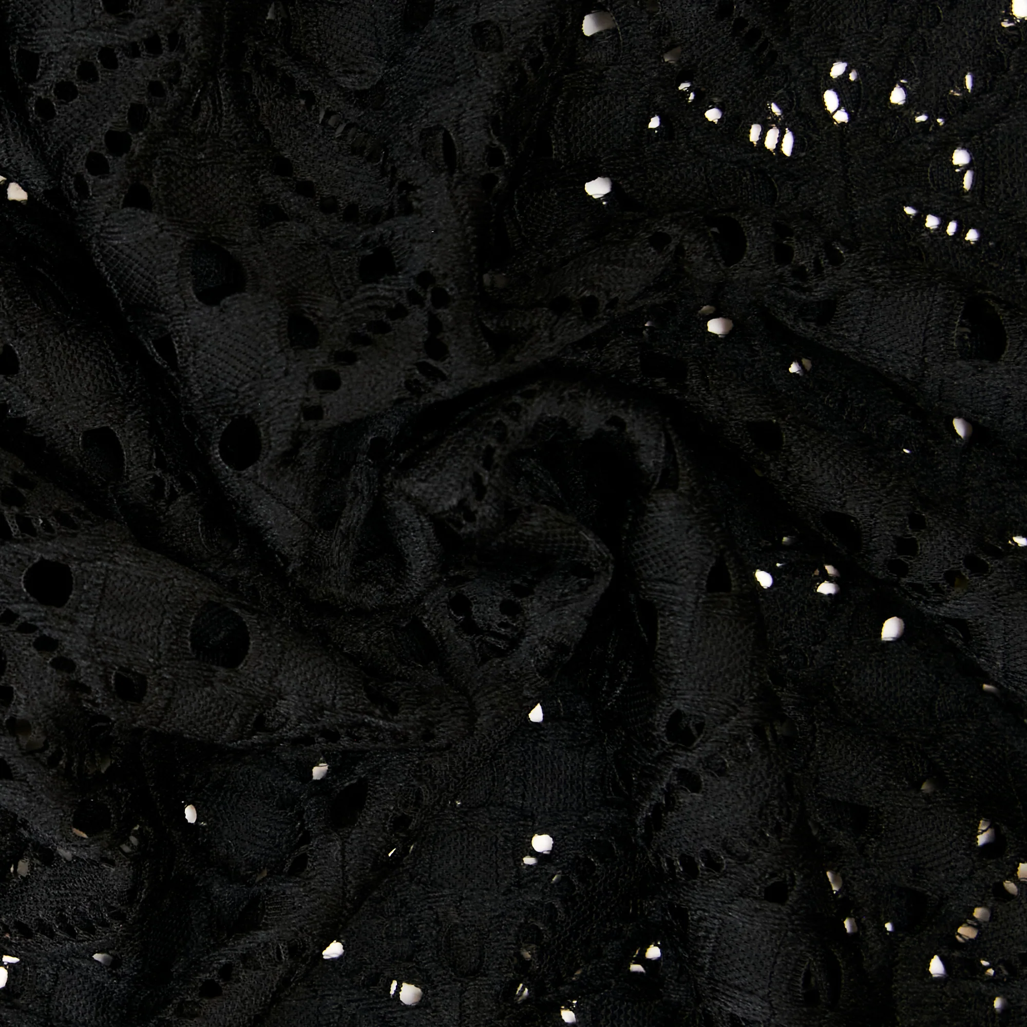 Lace Fabric, Black Floral- 150cm - Image 2