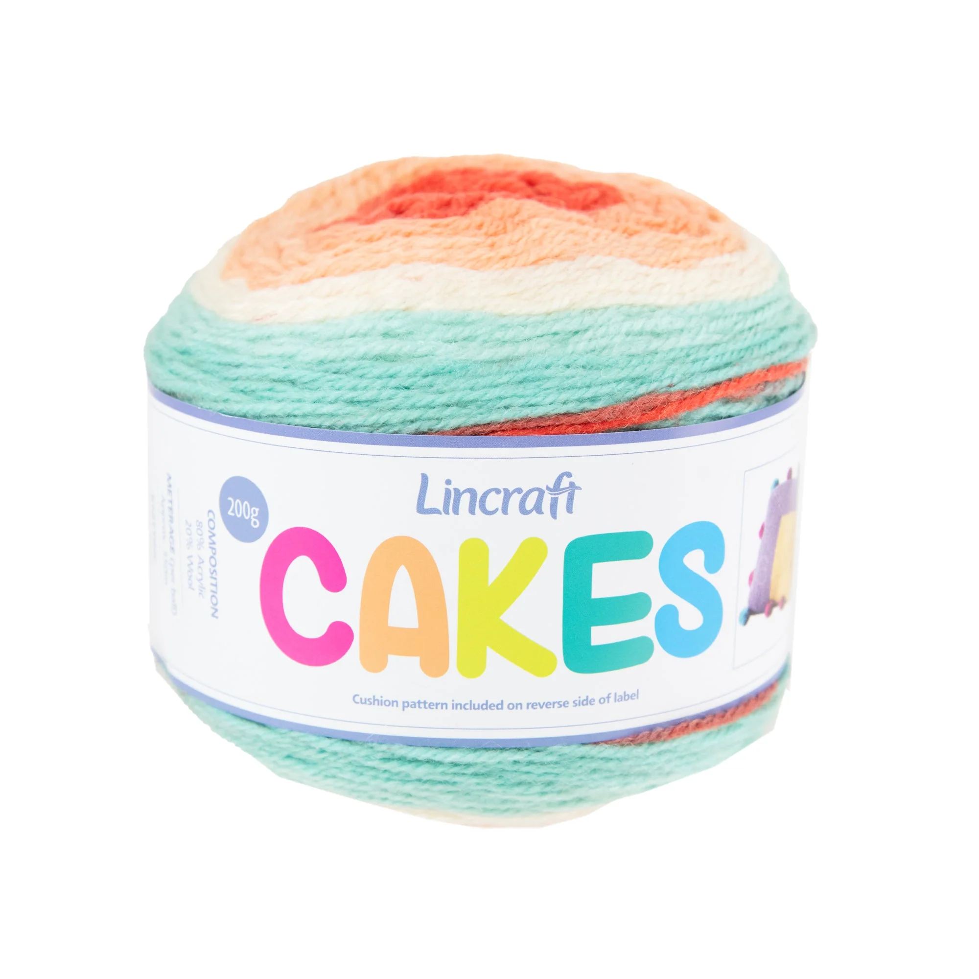 Lincraft Cakes Crochet & Knitting Yarn, 200g Acrylic Wool Blend Yarn - Image 3