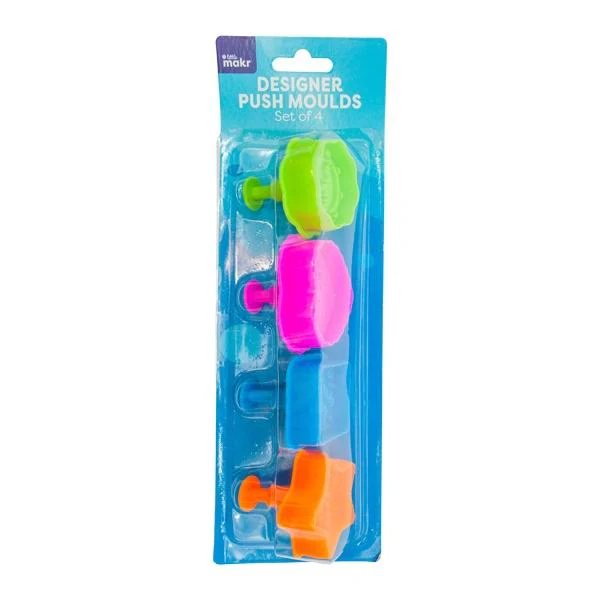 Little Makr Plastic Push Mold Set, Wording- 4pk - Image 5