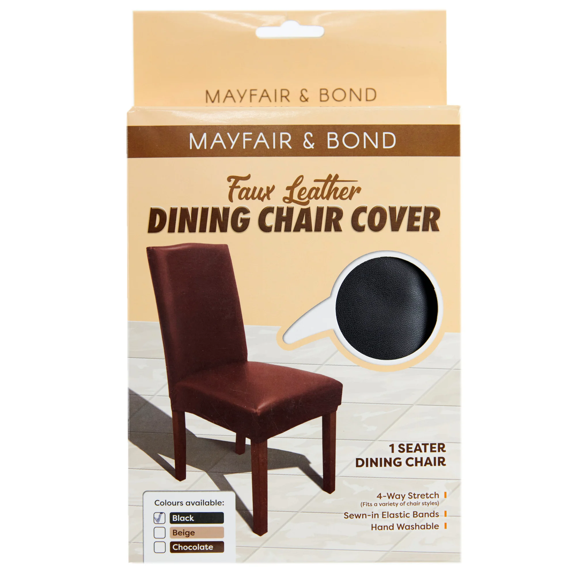 Mayfair & Bond Faux Leather Dining Chair Cover - Image 4