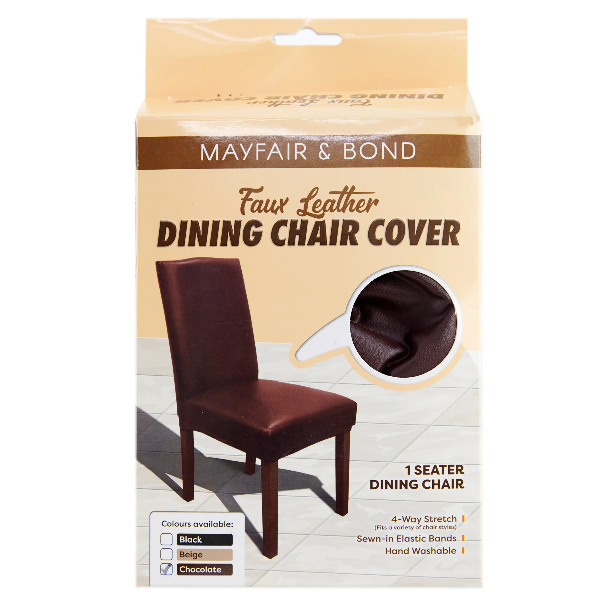 Mayfair & Bond Faux Leather Dining Chair Cover - Image 5