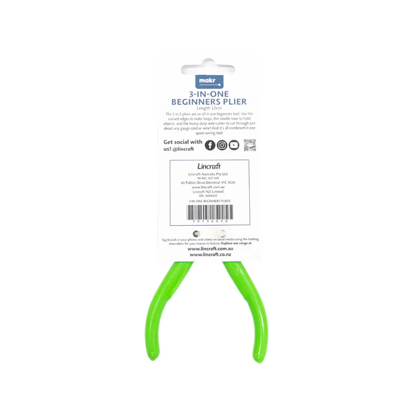 Makr 3 In 1 Beginners Plier- Green- 12cm - Image 3