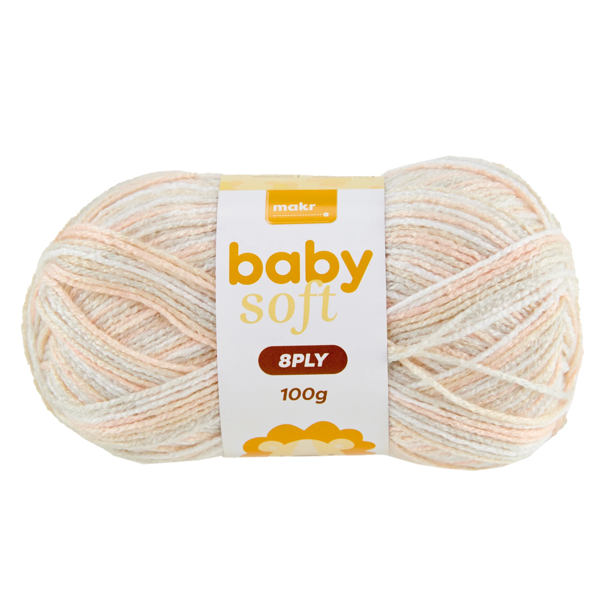 Makr Baby Soft Print Crochet & Knitting Yarn, 100g Acrylic Nylon Yarn - Image 3