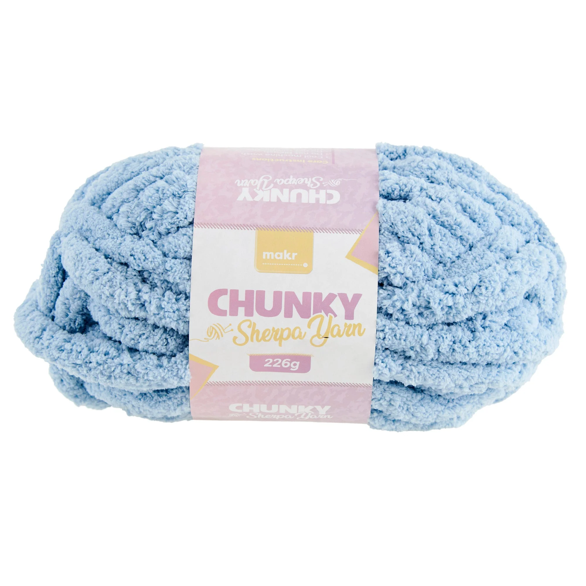 Makr Chunky Sherpa Crochet & Knitting Yarn, 226g Polyester Yarn - Image 3
