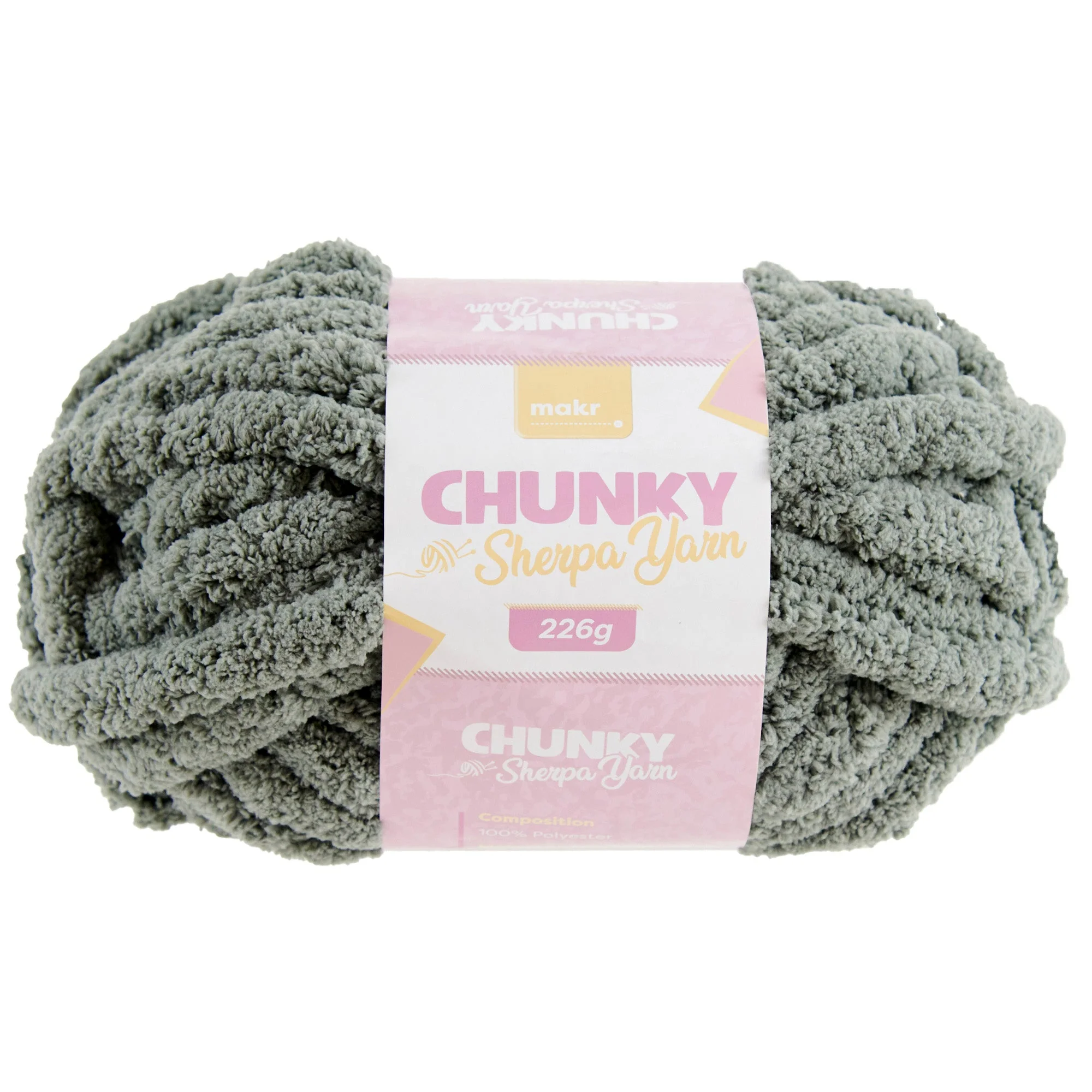 Makr Chunky Sherpa Crochet & Knitting Yarn, 226g Polyester Yarn - Image 9