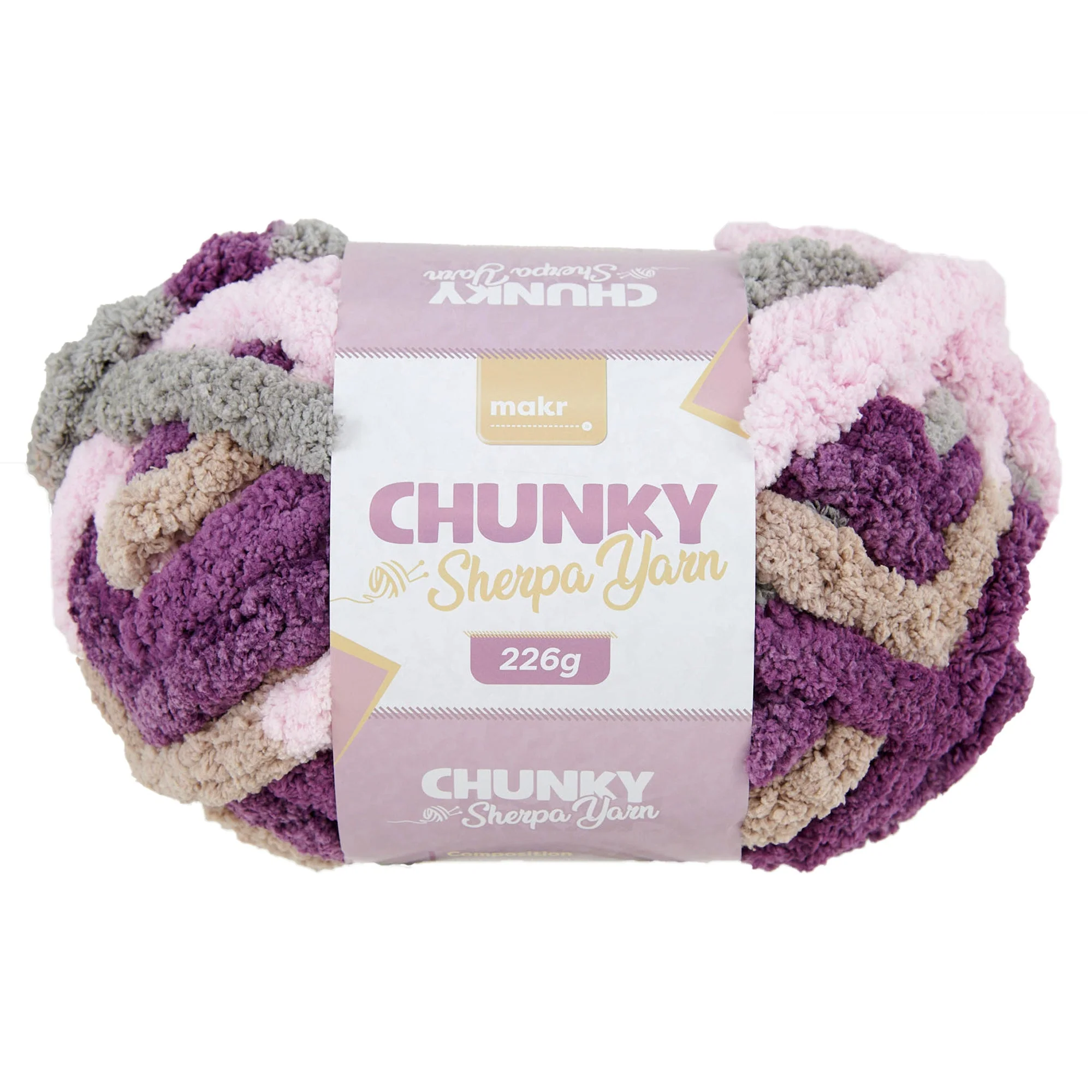 Makr Chunky Sherpa Crochet & Knitting Pattern Yarn - Image 7