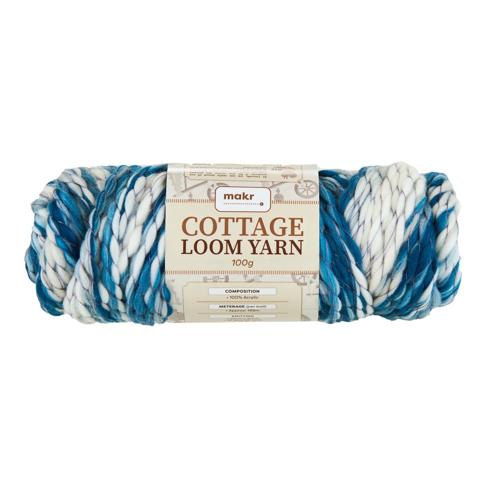 Makr Cottage Loom Crochet & Knitting Yarn, 100g Acrylic Yarn - Image 3