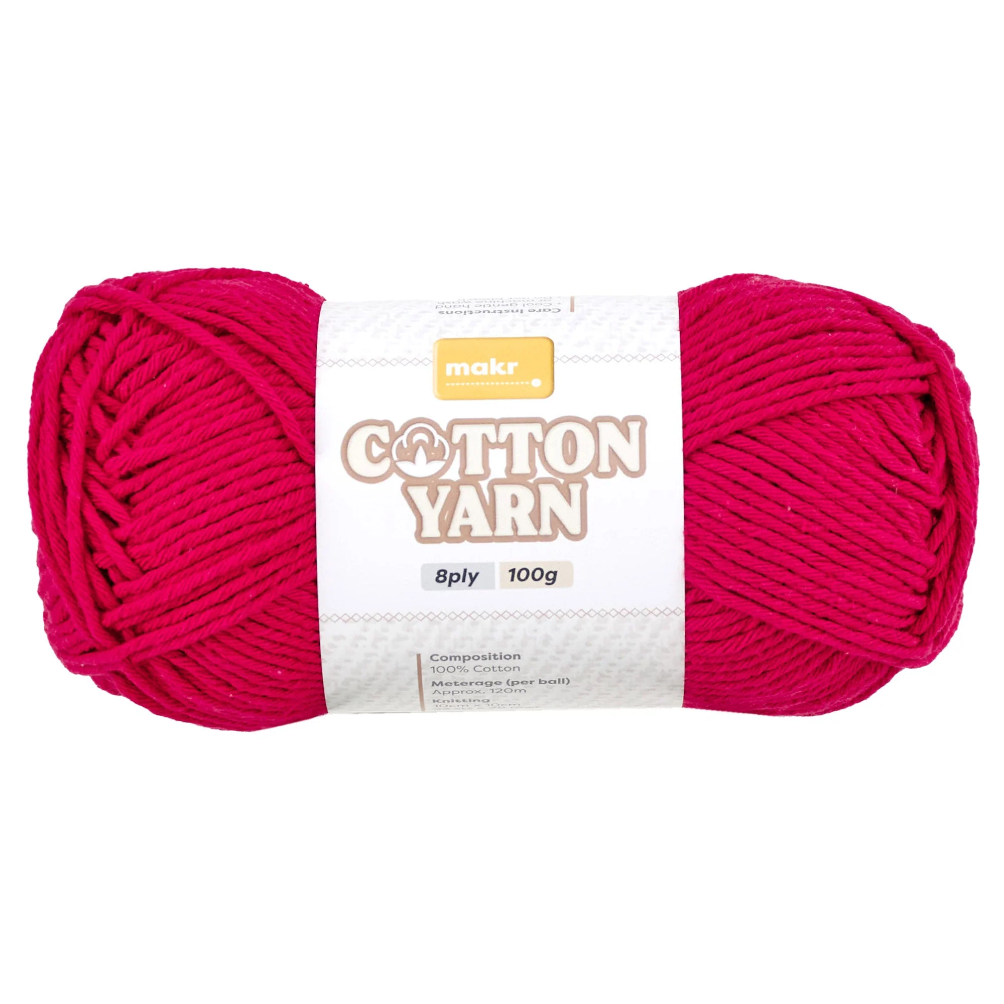 Makr Cotton Crochet & Knitting Yarn 8Ply, 100g Cotton Yarn - Image 21
